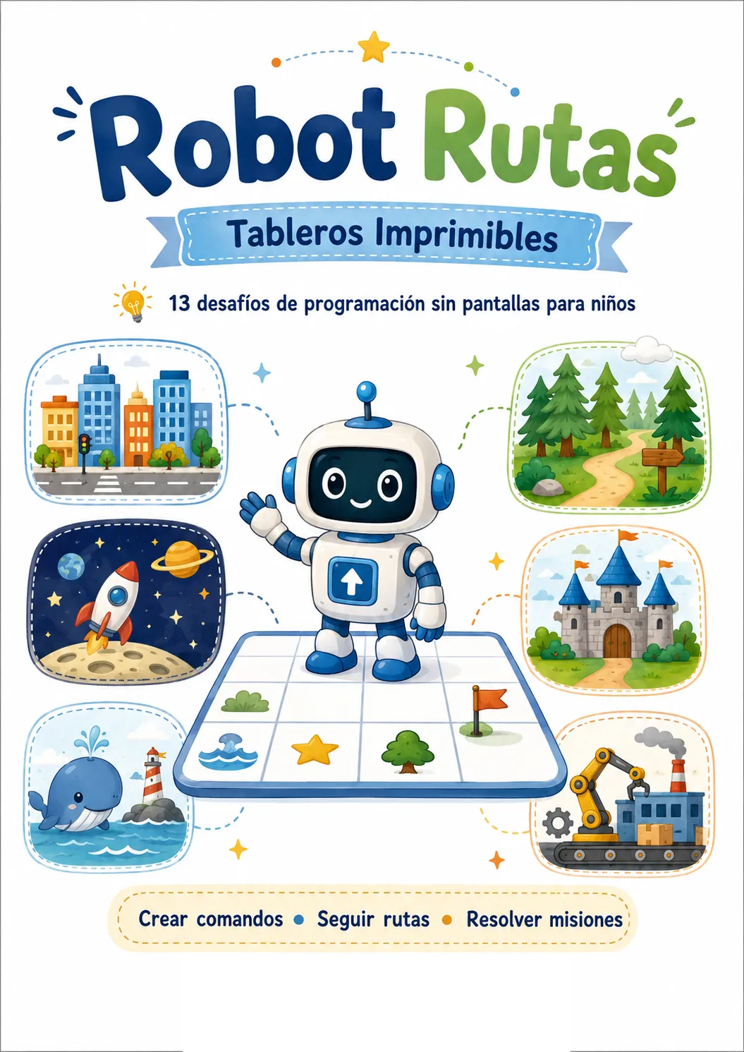 Robot Rutas: Tableros Imprimibles
